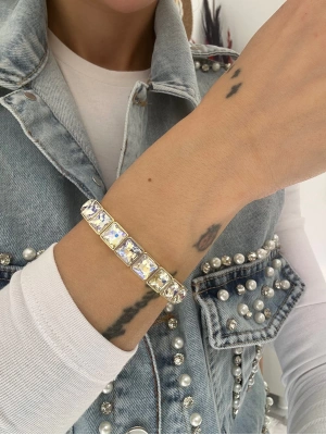 Lastik Renk Kare Bileklik Vip Seri