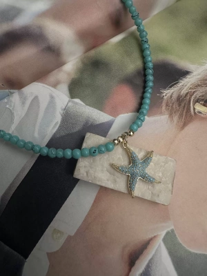Mavi Boncuk DenizYıldızı Kolye