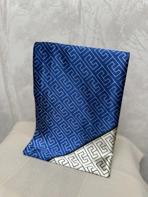 Mavi Geo Şal Fular 90*90