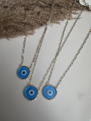 Mavi Nazar cam Kolye