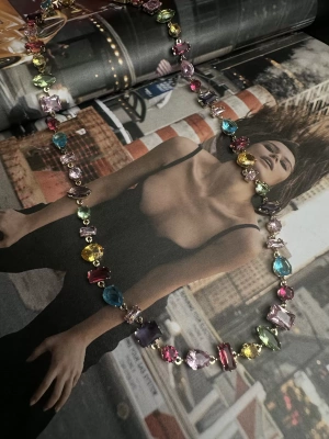 Özel Seri Altın Kaplama Taşlı Kolye