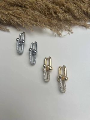 Özel Seri Altın Kaplama Tiffany Taşlı Küpe