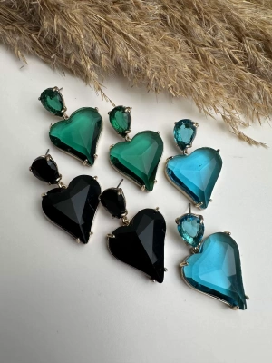 Özel Seri Kalp Model Küpe