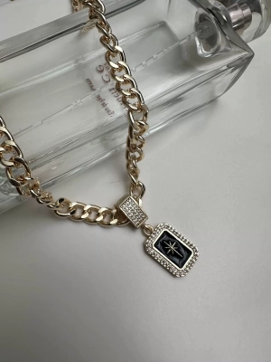 Özel Seri Klasik Zincir Model Siyah Plakası Kuzey Yıldızı Kolye