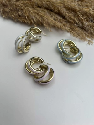 Özel Seri Mineli Halka Küpe