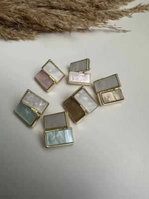 ZRA Model Özel Seri Mineli Tasarım Asimetrik Küpe