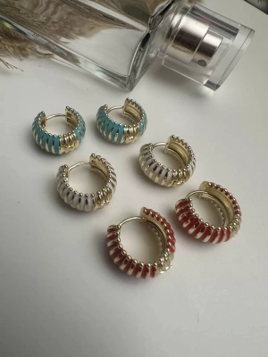 Özel Seri Renk Geçişli Halka Küpe