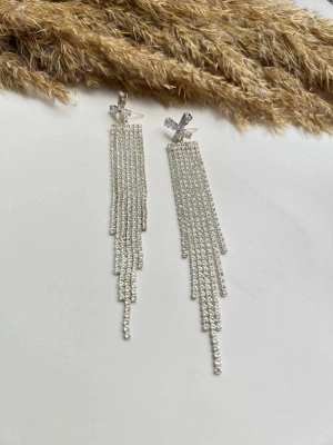 Özel Seri X Taşlı Su Yolu Küpe