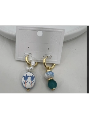 Porselen Tasarım Küpe