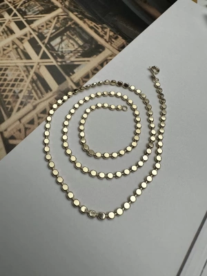 Pul Altın Kaplama Kolye