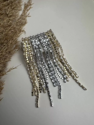 Pul Taşlı Abiye Küpe