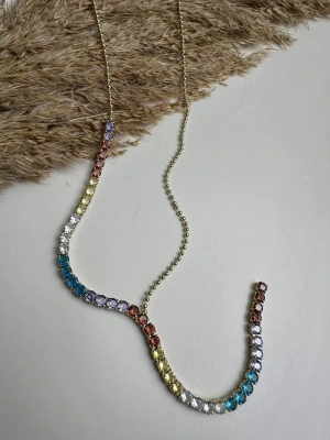 Renkli Taşlı Y Kolye