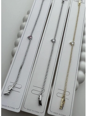 Su Yolu Kalpli Altın Kaplama Bileklik