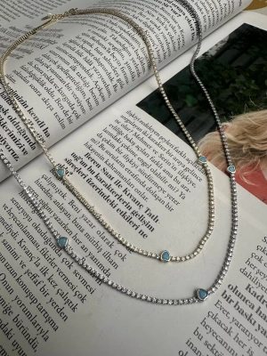 Su Yolu Minimal Kalp Kolye