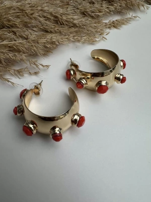 Tasarım Boncuk Halka Küpe