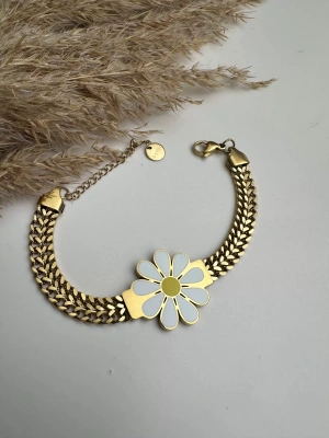 Tasarım Çelik Papatya Bileklik