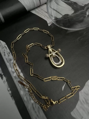 Tasarım Çelik Plakalı Kolye