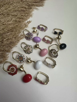 Tasarım Etnik Desen Üçlü Set Küpe