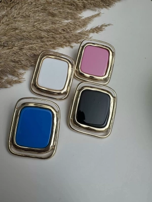 Tasarım Kare Plaka Renk Küpe