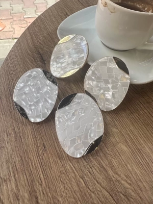 Tasarım Mermer Detay Plaka Küpe