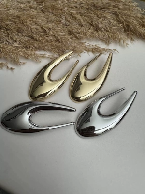 Tasarım Oval Uzun Küpe