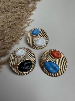 Tasarım Plakası Renkli Küpe