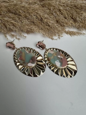 Tasarım Renkli Plaka Küpe