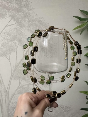 Tasarım Taşlı Çoklu Vintage Kolye