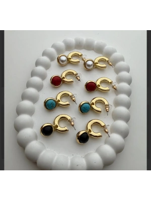 Tasarım Top Halkalı Küpe