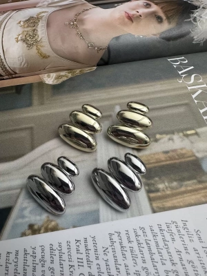 Tasarım Üç Taş Küpe