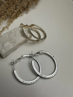 Taşlı Küçük Boy Halka Küpe