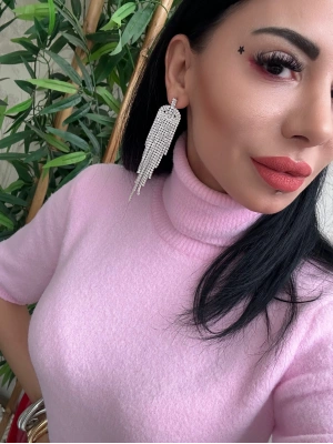 Taşlı Sallantılı Özel Seri Küpe