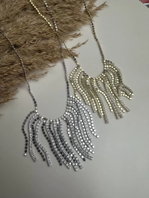 Taşlı Tasarım Pul Zincir Kolye