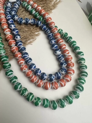 Üçlü Tasarım Boncuk Kolye (Her Bir Boncuk Ayrı Kullanılabilir Klips Yerleri Ayrıdır)