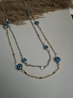 Uzun Nazarlı Tasarım Kolye