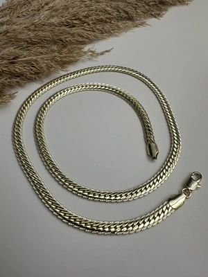 Uzun Yassı 14 K Kaplama Kolye