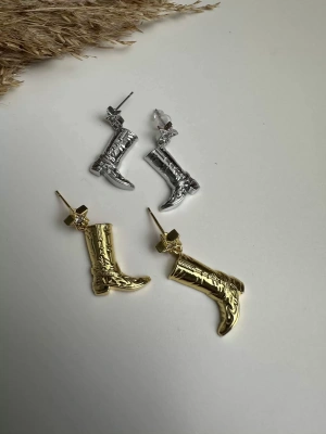 Vintage Çizme Küpe