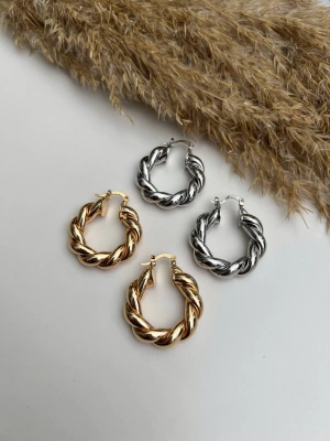 Vintage Orta Boy Burgu Küpe