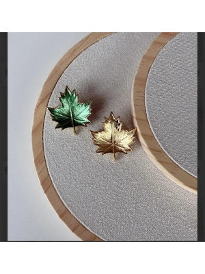 Yaprak Mineli Broş