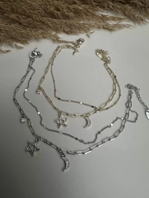 Yıldız Ay Sallantılı Altın Kaplama Halhal