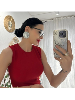 Yuvarlak Tasarım Plaka Küpe