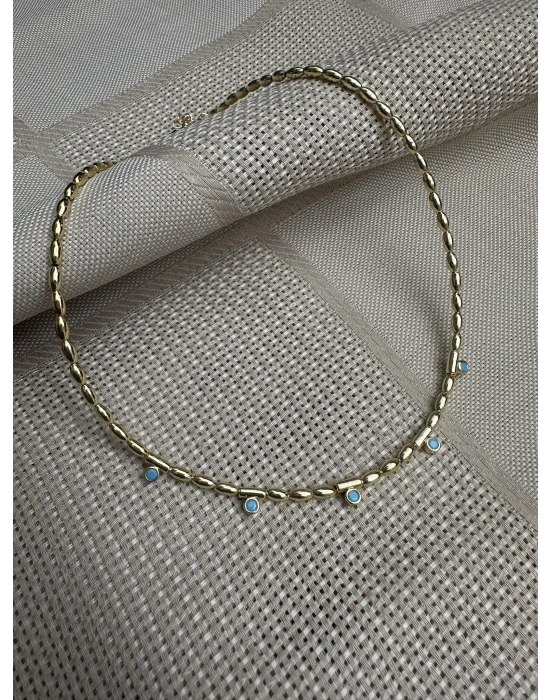 Mavi Boncuk Detay kolye