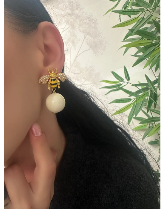 Tasarım Arı inci Model Küpe