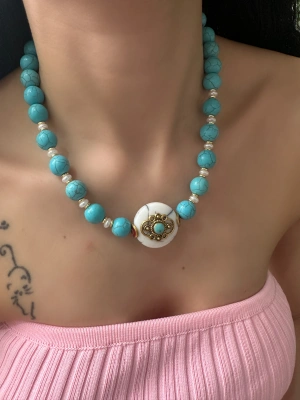 Doğal Taş Vintage Kolye