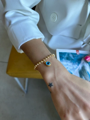 Özel Seri Nazarlı Topçuk Bileklik