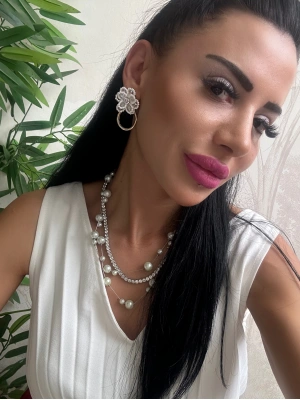 Tasarım İnci Çiçek Küpe