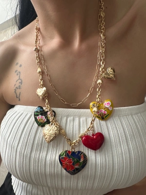 Tasarım ZRA Model Kalpli Mineli Kolye