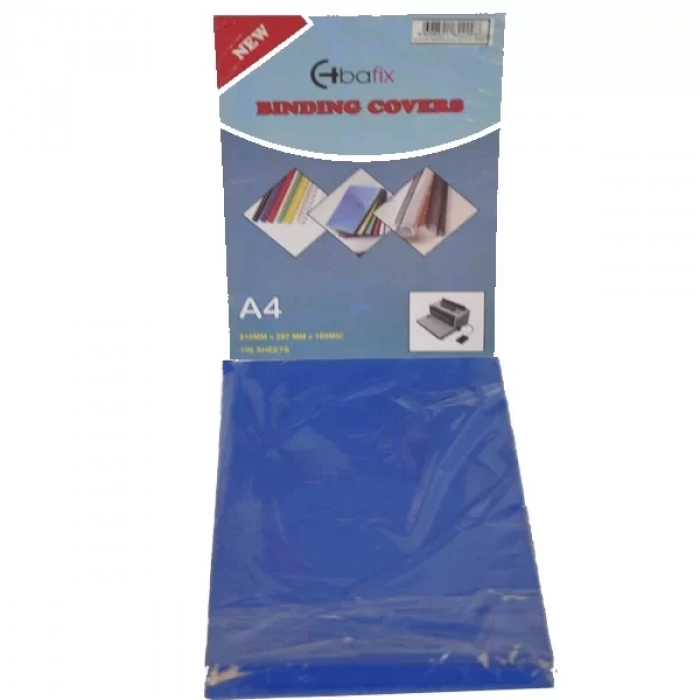 Bafix Cilt Kapağı Plastik Opak A4 160 MIC Mavi 100 Paket