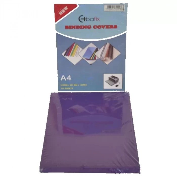 Bafix Cilt Kapağı Plastik Opak A4 160 MIC Mor 100 Paket