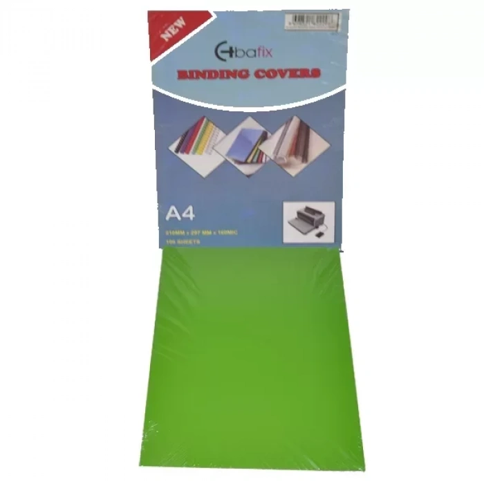 Bafix Cilt Kapağı Plastik Opak A4 160 MIC Yeşil 100 Paket